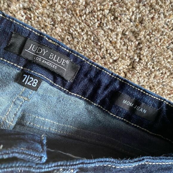 Judy Blue Mom Jeans Blue Stretchy Womens Size 7 28 - Picture 8 of 9